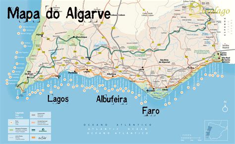 mapa do algarve detalhado
